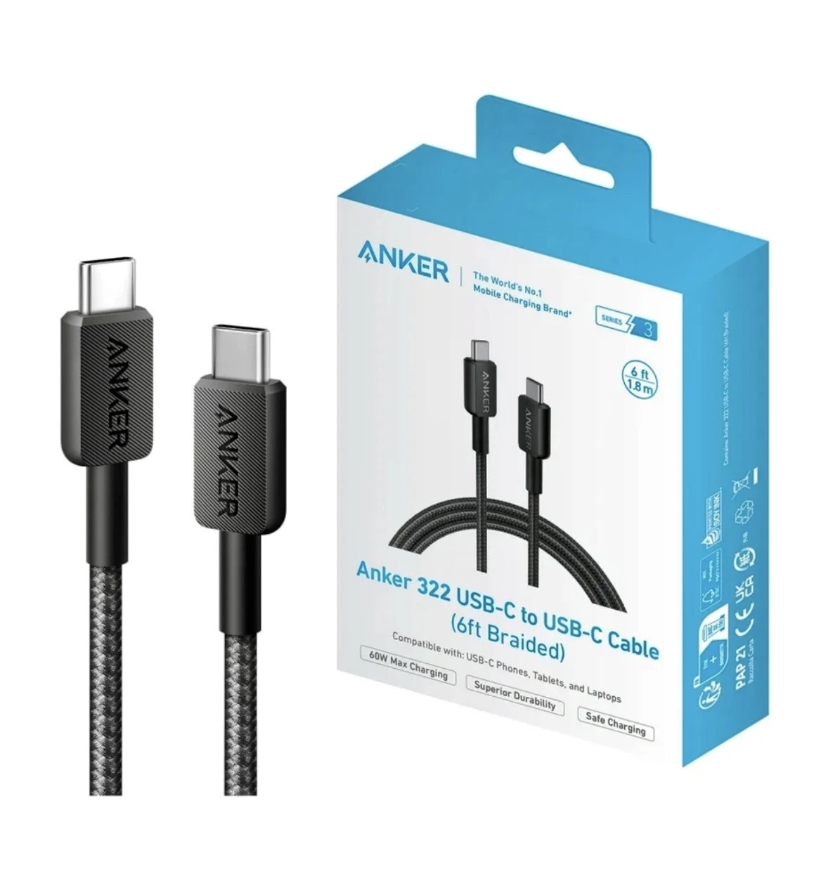 Câble Anker 322 USB-C vers USB-C